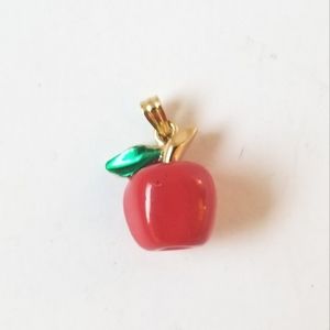Enamel apple charm